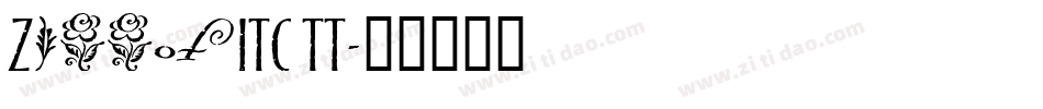 ZiggyITC TT字体转换